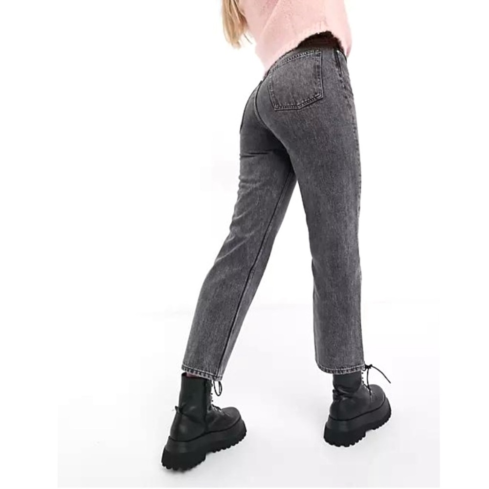 & Other Stories Dark Gray  Washed Straight Jeans